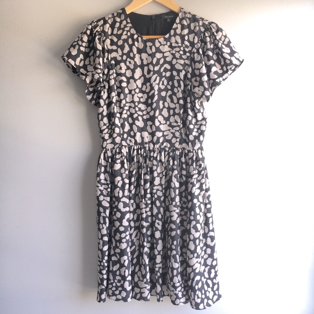 NWOT Aritzia Talula gray leopard print dress 6 / S